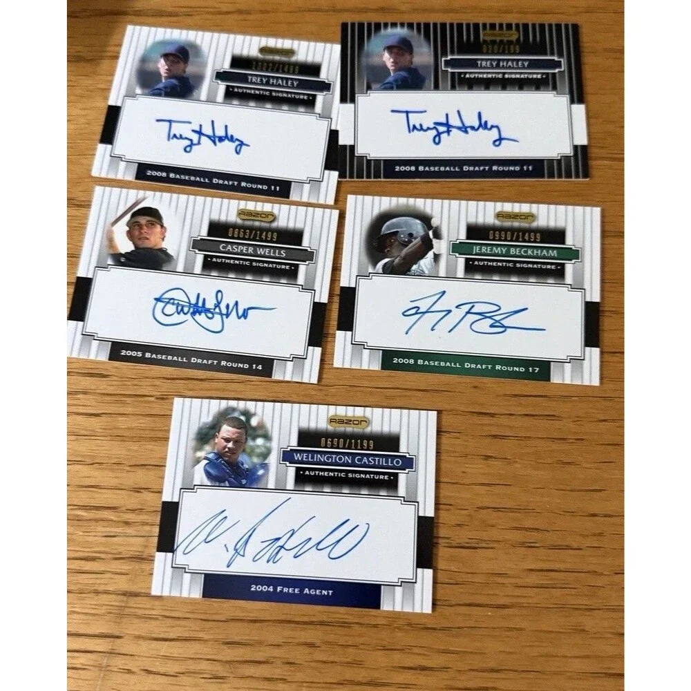 2008 Razor Signature Series Autograph Card Lot (29 Cards) Aaron Hicks Dual /99
